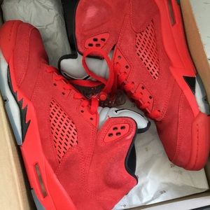 Air Jordan Retro 5 GS Red Suede
